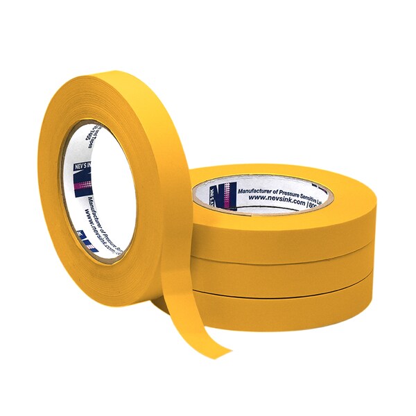 3/4 wide x 60yd Gold Labeling Tape, PK4
